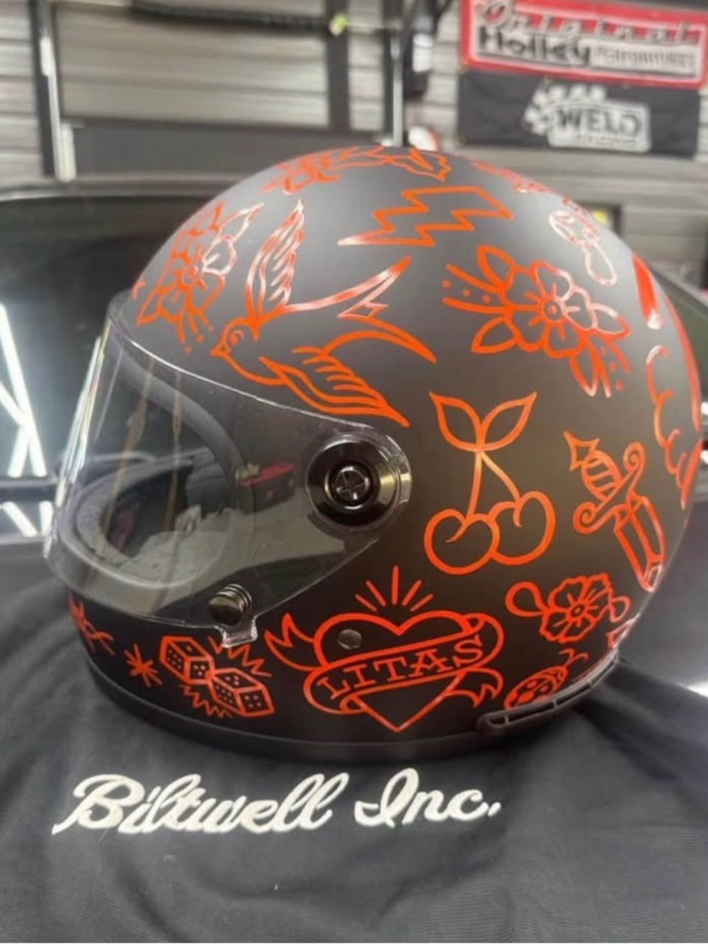Biltwell Gringo custom hand painted